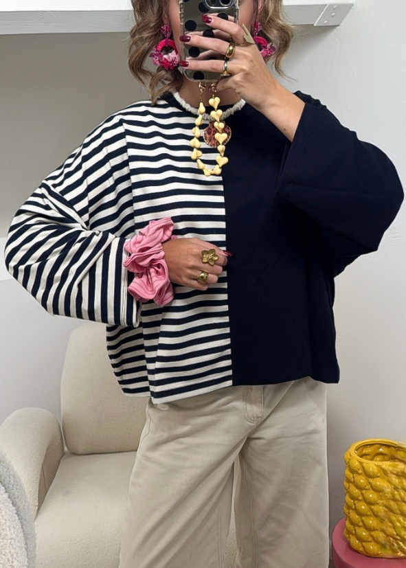 Noa half striped shirt