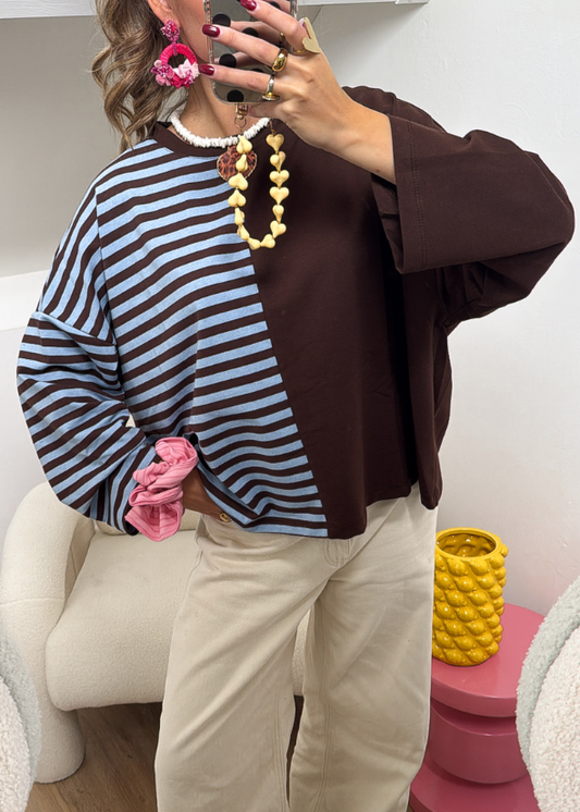 Noa half striped shirt - PRE ORDER