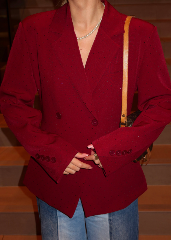 Lola Strass Blazer Red