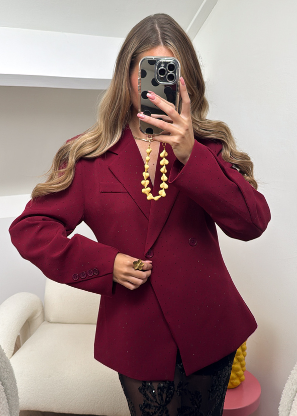 Lola Strass Blazer Red